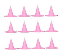 AZIDWERYQ 12Pcs Hanging Witch Hats 13.8x15in Cloth Floating Witch Hats with 108ft Nylon Cord Halloween Decor for Home Bedroom Party Costume Accessories Hanging Decor