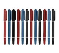 AZIDWERYQ 12Pcs Tattoo Markers for Skin, 5.4" Portable Lightweight Double-Headed Henna Pen, Skin Markers for Tattoos with Thick & Fine Tip, Smooth & Safe Marking Pen, Red + Black + Blue