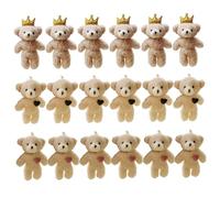 AZIDWERYQ 18 Pcs Mini Stuffed Plush Bears, 4.7 Inch Mini Bear Toy Tiny Bears Doll Bulk Soft Small Bear Ornament Plush Stuffed Animals for Keychain DIY Craft Party Favor Teddy Ornament