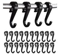 AZIDWERYQ 24Pcs S Hooks, Plastic Hooks, Bags Hanger for Kitchen, Bathroom, Bedroom Plastic
