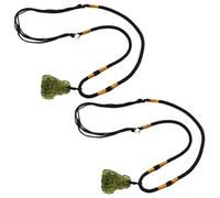 AZIDWERYQ 2PCS Moldavite Necklace Green Irregular Crystal Meteorite Necklace withRope Moldavite Pendant for Birthday Party4-7g Pendant