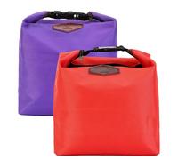 AZIDWERYQ 2Pcs Small Cooler Bag, 9.8x8.3x3.0 Inch Insulated Oxford Cloth Thermal Lunch Bag with Buckle Handle, Waterproof for Office, School, Travel, Picnic Thermal