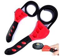 AZIDWERYQ 2Pcs Strap Wrench Set, Multifunctional Strap Wrench Plumbing, Oil Filter Wrench Set, Heavy Duty Belt Shower Head Wrench, 6" + 8