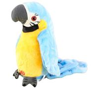 AZIDWERYQ 2Pcs Talking Parrot Toy Vivid Plush, Interactive Talking Parrot Repeats What You Said, Electronic Bird Toys for Boys Girls Party Birthday, Not Battery Blue