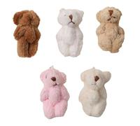 AZIDWERYQ 5PCS Mini Bear Plush Toy, Tiny Bear, Tiny Soft Doll Stuffed Animal Toys for Birthday Cake Wedding Decoration Party Favor mini bears bulk