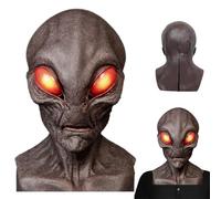 AZIDWERYQ Alien, Realistic Latex Scary Design, Brown, Adult Size