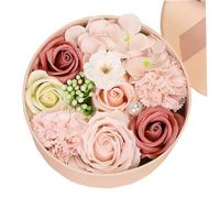 AZIDWERYQ Artificial Soap Flower Box, Carnation Rose Scented Soaps, Carnation Rose Petal Scented Bath Body Flower Decoration for Wedding, Mother's Day, Valentine's Day, Graduation Soap