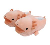 AZIDWERYQ Axolotl Slippers Soft Warm Plush Axolotl Shoes Cute Cozy Plush Slippers for Halloween Home Costume, Size 5-12