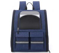 AZIDWERYQ Backpack Cat Carrier with Wheel, Large Expandable Cat Carrier Backpacks with Breathable Mesh, Blue Backpack