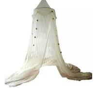 AZIDWERYQ Bed Canopy with Lights & Gold Star Bed Canopy for Girls, Extra Large Dome, Foldable USB Girls for Kids Boys Twin Full Queen Size