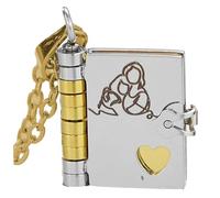 AZIDWERYQ Book Necklace for Granddaughter 6 Pages Adjustable Silver Gold Book Necklace the Most Beautiful Chapter Granddaughter Gifts from Grandma