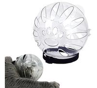 AZIDWERYQ Cat Bubble Muzzle, 4x4x5 Inch Breathable Cat Mouth Cover, Transparent PET Kitten Grooming Helmet with Fastening Tape, Anti-lick & Anti-Bite Pet Head Cover for Grooming, Nail Trimming