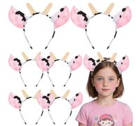 AZIDWERYQ Cow Headband 1 Pack, Elastic Band, Black & White, One Size