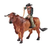 AZIDWERYQ Cowboy Action Figure, Riding Horse Figurines Cowboy Toy, Plastic Toy Figures for Mental Sandplay, Board Game Props Horse Figurines