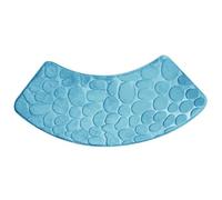 AZIDWERYQ Curved Bath Mat, 16x39 Inch Soft Absorbent Non Slip Corner Shower Mat, Machine Washable Fanned Bathroom Rugs for Shower Tub and Laundry Room Corner