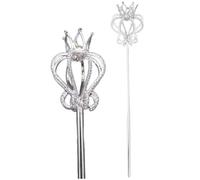 AZIDWERYQ Fairy Magic Wand, 20 Inch Rhinestone Crown Princess Wands for Little Girls Halloween Party Photography Prop