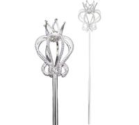 AZIDWERYQ Fairy Wand, 20 Inch Rhinestone Crown Princess Wands for Little Girls Halloween Party Photography Prop Princess Wand