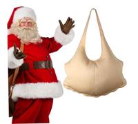 AZIDWERYQ Fat Suit, Padded Belly Santa Suit, Adjustable Santa Costume with Elastic Band, Zipper Claus Costume for Men Christmas Cosplay Prop Belly