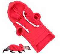 AZIDWERYQ Ferret Clothes, Christmas Pet Costumes Red Hoodie for Ferrets and Small Animals - Soft, Hand Washable, Cozy Fit - Festive Pet Apparel Ferret Clothes