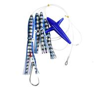 AZIDWERYQ Fishing Lures, Saltwater Squid Trolling Fishing Bait, Glow Saltwater Weighted Swim Bait for Tuna Bass Shark Wahoo