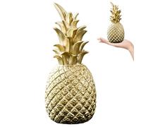 AZIDWERYQ Gold Pineapple Statue, Realistic Fake Pineapple House Ornaments Resin Fruit Figurine for Home Decor Accents Living Room Office Table Bookshelf Desk Bedroom Decorative Objects
