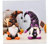 AZIDWERYQ Halloween Gnomes Plush, 2Pcs 8.7x3.9in Spider & Pumpkin Halloween Gnomes for Table Window Home Office Decor Plush