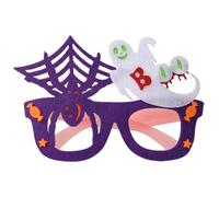 AZIDWERYQ Halloween Sunglasses, Fluorescent Ghost Spider Web Glasses Frames with Luminous Leg, Halloween Party Favors for Cosplay and Photo Props, Purple Party Favors