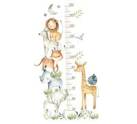 AZIDWERYQ Kids Growth Chart 50-150cm African Animal Kids Height Wall Chart Self-Adhesive Adorable PVC Height Measurement for Play Room, Kindergarten, Living Room for