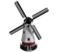 AZIDWERYQ Lighthouse Solar Light, 13 Inch 360° Rotating Lighthouse Solar Light Outdoor, Waterproof Resin Garden Windmill for Garden, Yard, Parks, Patio