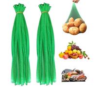 AZIDWERYQ Mesh Bag 100Pcs 15.75in Reusable Produce Bags PP 1-1.5kg Load Net Bags See-Through Multipurpose Mesh Produce for Fruits Vegetables Toys, Green
