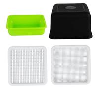 AZIDWERYQ Microgreens Growing Trays 10x12'' 100 Holes Sprouts Growing Kit Includes Shade Cover, Planting Plate, Mesh Plate and Water Tray, Reusable Seed Starter Tray for Peanut Seed Sprouting