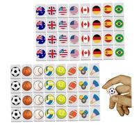 AZIDWERYQ Mini Mahjong Set Escape Games 64Pcs 24mm Ball Pattern Mahjong Cards Blocks Reusable Travel Set Easy to Play Sea Side Escape Game Blocks for Party Game