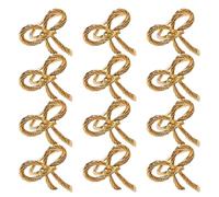 AZIDWERYQ Napkin Rings Metal Golden Bow Napkin Holder Table Decorations for Wedding Dinner Party 12PCS bow napkin ring