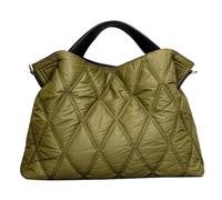 AZIDWERYQ Puffer Tote Bag for Women, Large Capacity Quilted Tote Bag for Women, Soft Plaid Puffy, Trendy Puffer Purse with Adjustable Shoulder Strap