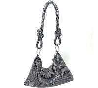 AZIDWERYQ Rhinestone Bag Fashion Rhinestone Purse for Women & Girls Sparkly Black Evening Bag Large Capacity Shiny Cross Body Luxury Handbags for Party, Prom, Club and Wedding