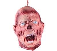 AZIDWERYQ Severed Head Hanging Scary Cut Off Severed Head Prop Realistic Body Parts Decorative Latex Horror Props for Party Haunted House Prank Movie Halloween Animatronics