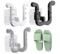 AZIDWERYQ Slipper Rack, 3PCS Waterproof U-shape Wall Mounted Shoe Rack, Self Adhesive Wall Hanging Shoe, Space-Saving Hanger for Door Closet Bathroom Kitchen Mounted Storage