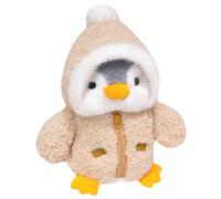 AZIDWERYQ Stuffed Penguin 9.8in Little Cute, Soft Penguin Plush Toy with Fuzzy Hooded Jacket, Christmas Stuffed Animals for Boys Girls Birthday Plush