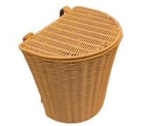AZIDWERYQ Wicker Picnic Basket Heavy Duty Picnic Basket with Lid and Double Shoulder Strap for Camping Travel Outdoor Wicker