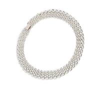AZIDWERYQ Wide Chain Necklace Chunky Statement Choker Silver Color Linked Necklace for Women Punk Chunky