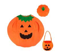 AZIDWJN Halloween Pumpkin Costume Adults 3-piece set, Haloween Costumes Pumpkin, Fancy Dress Outfit for Halloween Party, Cosplay & Festive Fun