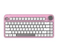 Azio IZO Wireless BT5/USB PC & Mac Mechanical Keyboard, Pre-Lubed Red Switches, Pink Blossom (IK408)