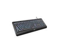 Azio Large Print Tri-Color Backlit Wired Keyboard Kb505U