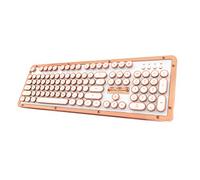 Azio Retro Classic Bluetooth (Posh) - Wireless/USB Wired Leather Vintage Backlit Mechanical Keyboard for PC/Mac (MK-RETRO-L-02B-US)