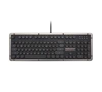Azio Retro Classic USB (Gunmetal) - Luxury Vintage Backlit Mechanical Keyboard