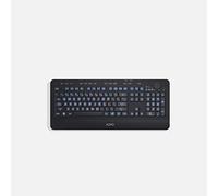Azio Vision Computer Wireless Keyboard, Backlit/Large Print, Blue Backlight (KB510W)