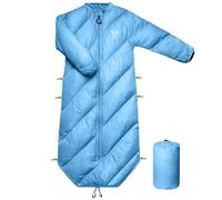 AZITREK T40 Toddler Sleeping Bags Boys Girls |Ages 2-4| Puffy Walkable Kids Sleeping Bag Camping Sleepover |up to 46 in| Lightweight Compact for Indoor Outdoor | Machine Washable (Santorini Blue)