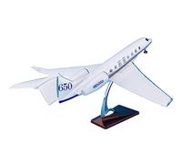 AZIZAT 17.7" 1:70 Scale Model Jet Model Airplane Gulfstream G650 Model Collectibles LED Lights Resin Airplane Models Plane Diecast for Collection Gift Ornament