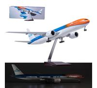 AZIZAT 18.5" 1:157 Scale Model Airplane Holland KLM Boeing 777 Model Jet Collectibles Resin Plane Models with Wheels Diecast for Collection Gift Ornament,Upgraded KLM