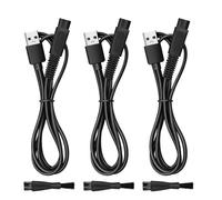 AZJCKEW USB Charging Cable Replacement for Skull Shaver Pitbull Gold Pro, Palm, Platinum Series Electric Razor, Compatible with Silver Pro, Butterfly Kiss, Beast Clipper,USB Cable 3-Pack